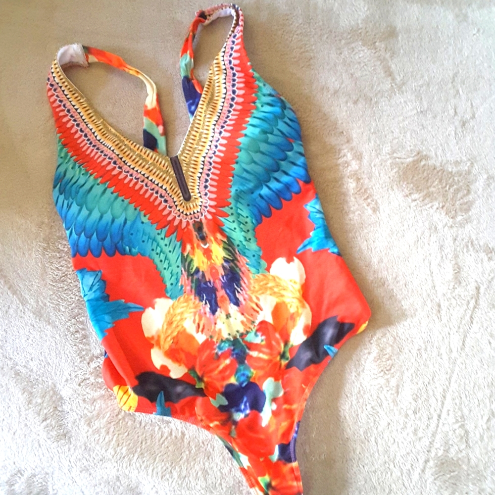 Multicolor one piece swimsuit